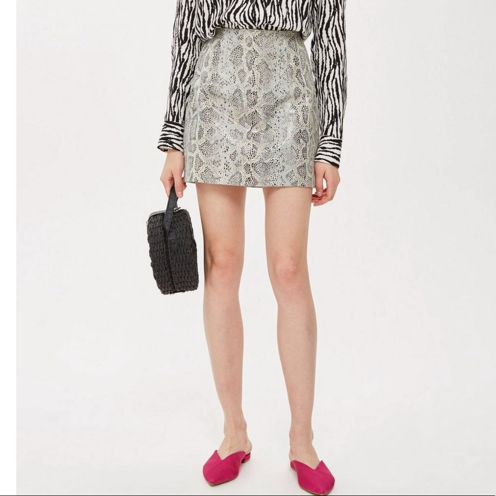 Cache Sz 4 python print skirt Black/Beige